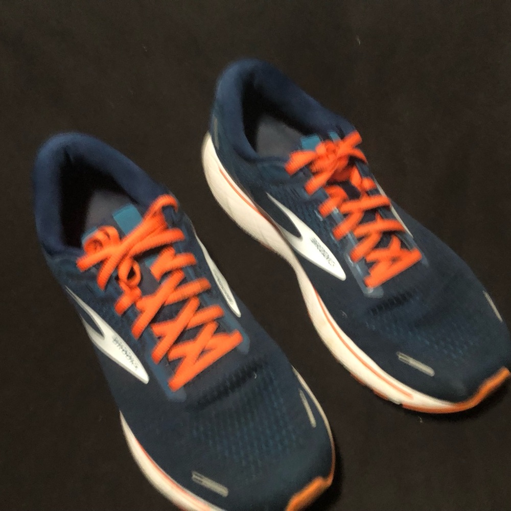 Brooks Athletic Shoes - Navy and Orange